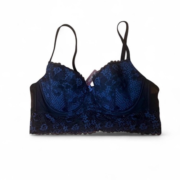 Adore Me Other - 2/$24 Adore Me Bra Sz Various Pacchi Black/Blue Lace Bralette Feminine Fairy